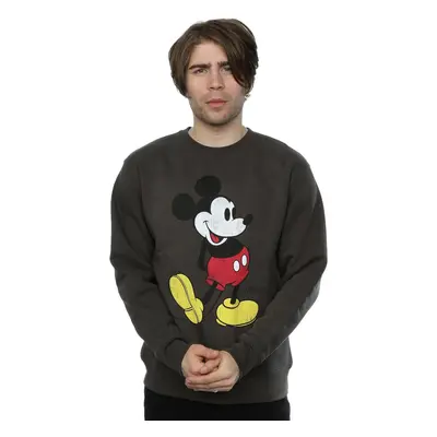 (XL, Light Graphite) Disney Mens Mickey Mouse Classic Kick Sweatshirt