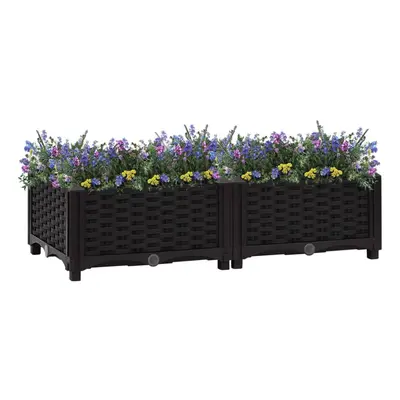 vidaXL Raised Bed Polypropylene Garden Planter Flower Box Pot Planting Bed