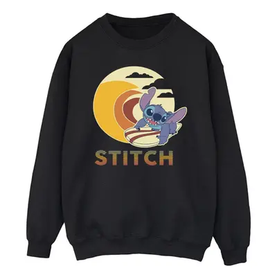 (M, Black) Disney Mens Lilo & Stitch Summer Waves Sweatshirt