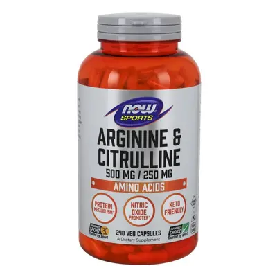 NOW Foods Arginine & Citrulline 500/250 Amino Acids | Protein | Veg Capsules