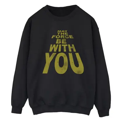 (S, Black) Star Wars Womens/Ladies May The Force Be With You Sweatshirt