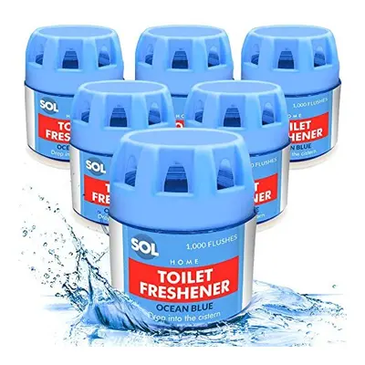 6pk Toilet Fresheners x 70g | Each Ocean Blue Toilet Cistern Blocks Lasts for Flushes | Total To