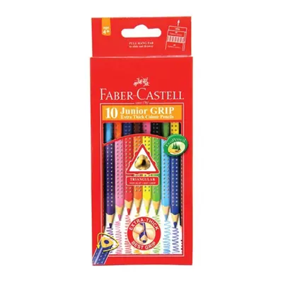 Faber-Castell Junior Grip Triangular Coloured Pencil 10pcs