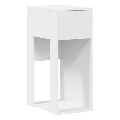 (white) vidaXL Computer Tower Stand with Drawer Old Wood 30x44x74 cm pc tower stand