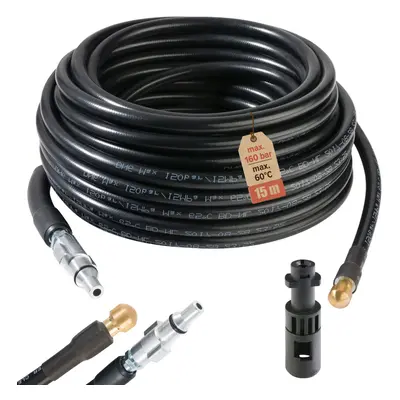 AREBOS Pipe cleaning hose | Gutter cleaning hose with Lavor connection | m | bar