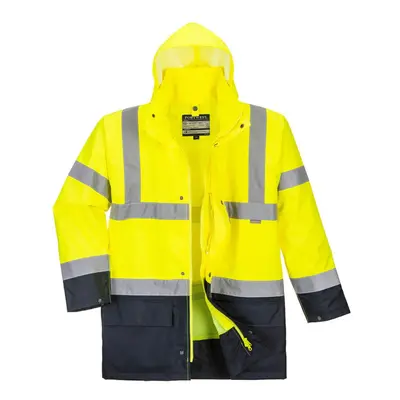 (XXL, Yellow/Black) Portwest Mens Essential In Hi-Vis Jacket