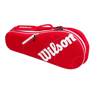 Wilson Advantage Team Triple Tennis Racket Bag - Red/White Holds up to Rackets