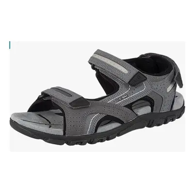 Geox Mens Uomo Strada Sandals Stone Light Grey UK