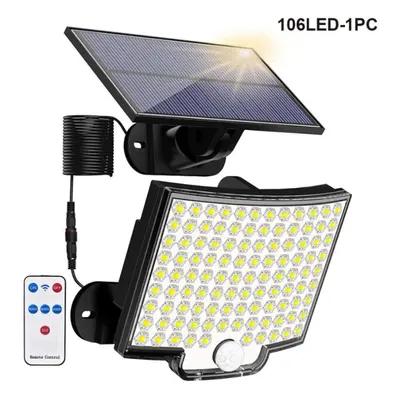 (106LED-1PCS) New Solar Wall Lamp 448led Solar Outdoor Spotlight Ip65 Waterproof Motion Sensor S