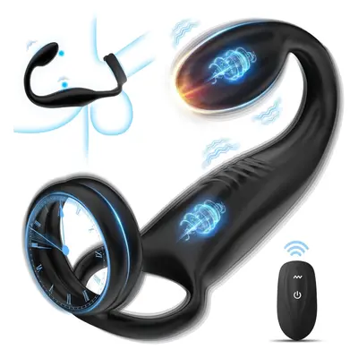 10 Vibration Modes Cock Ring Gay Prostate Massage Couples Sex Toys