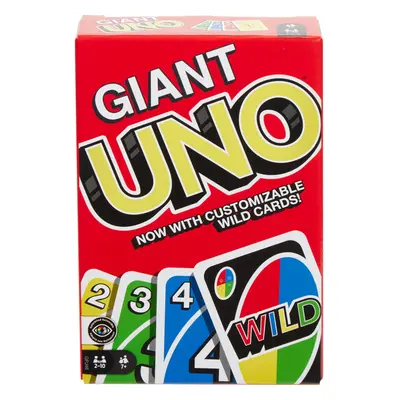 Mattel Games Giant UNO Card Game for Kids, Adults & Family Night, Ove