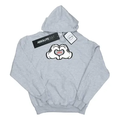 (L, Sports Grey) Disney Mens Mickey Mouse Loves You Hoodie