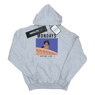 (9-11 Years, Sports Grey) Disney Princess Girls Jasmine Mondays Got Me Like Hoodie