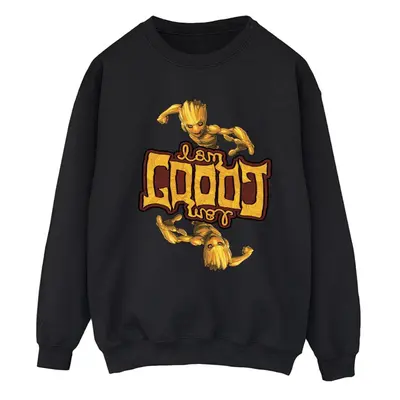 (S, Black) Marvel Womens/Ladies Guardians Of The Galaxy Groot Inverted Grain Sweatshirt