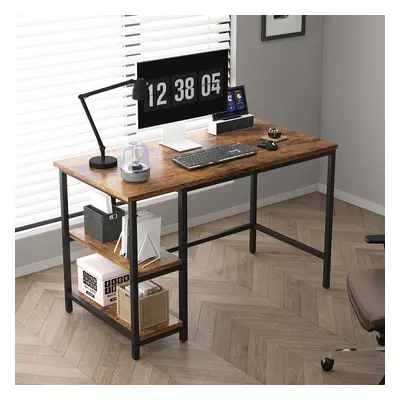 (120CM, BROWN) Chicago study work desk with Shelves Left or Right