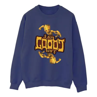 (XL, Navy Blue) Marvel Womens/Ladies Guardians Of The Galaxy Groot Inverted Grain Sweatshirt