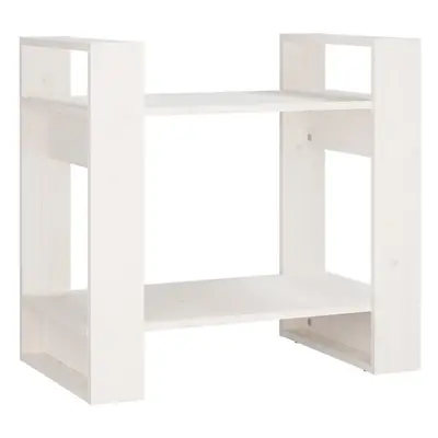 (white) vidaXL Solid Wood Pine Book Cabinet/Room Divider Storage Shelf Multi Colours