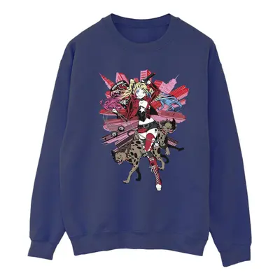 (M, Navy Blue) DC Comics Womens/Ladies Harley Quinn Hyenas Sweatshirt