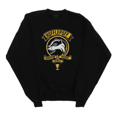 (M, Black) Harry Potter Womens/Ladies Hufflepuff Toon Crest Sweatshirt