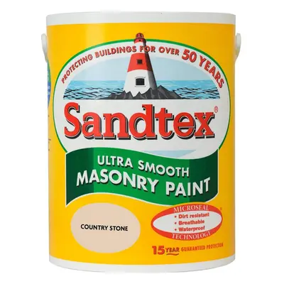 Sandtex 5L Smooth Masonry Paint Country Stone