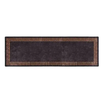 vidaXL Rug Washable Black and Gold Anti Slip Living Room Floor Carpet Area Rug