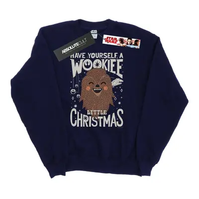 (XXL, Navy Blue) Star Wars Mens Wookiee Little Christmas Sweatshirt