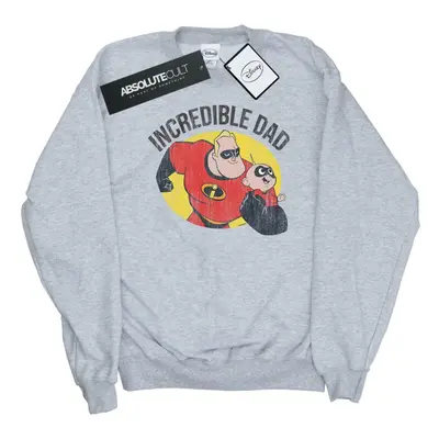 (L, Sports Grey) Disney Mens The Incredibles Bob Parr Incredible Dad Sweatshirt