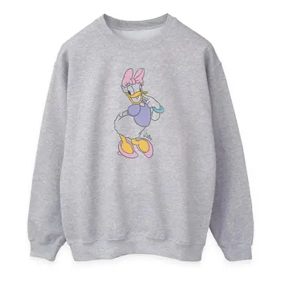 (L, Heather Grey) Disney Womens/Ladies Classic Daisy Duck Heather Sweatshirt