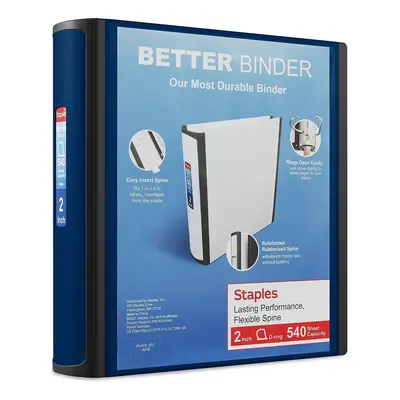 Staples Better Binder, 2-Inch, Blue