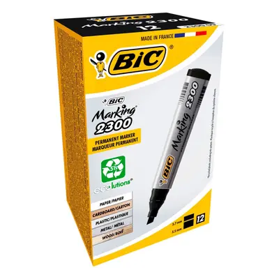 BIC Marking ECOlutions Permanent Markers Chisel Tip Black Box