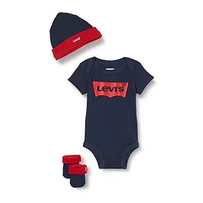 Levi's Kids Baby Boys Baby and Toddler Baby Set CLASSIC BATWING INFANT HAT, BODYSUIT, BOOTIE SET