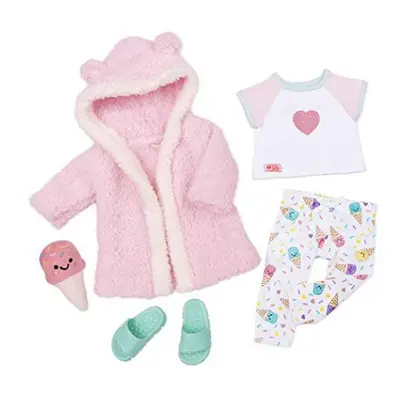 Our Generation - Doll outfit with bathrobe and ice cream cuddly toy, 70.30350Z, colourful