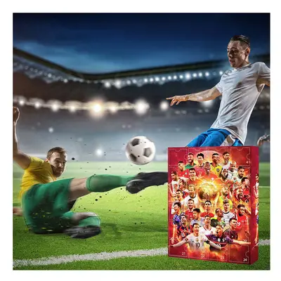 (Red B Style Advent Calendars) Christmas Advent Calendar Days Countdown Football World Cup Ornam