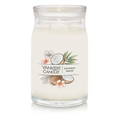 Yankee Candle Coconut Beach Scented Signature 20oz Large Jar 2Wick Candle Over Hours of Burn Tim