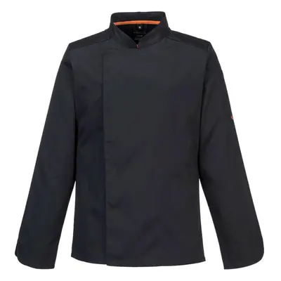 (XL, Black) Portwest Mens C846 Pro Air-Mesh Long-Sleeved Chef Jacket