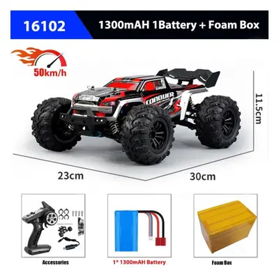 (as the picture, red) 4x4 Remote Control Car 16101pro/16102pro Brushless 4wd 70km/h 2.4g Rc Car 