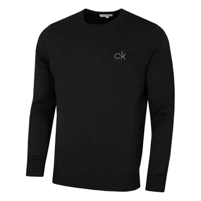 (3XL, Black) Calvin Klein Mens Round Neck Tour Durable Soft Golf Sweater