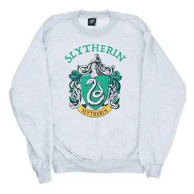 (M, Heather Grey) Harry Potter Womens/Ladies Slytherin Crest Sweatshirt