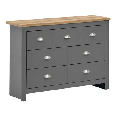 Lisbon Bedroom Chest of 3+4 Drawers Storage Furniture Light Grey