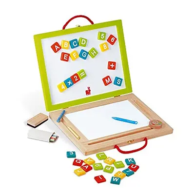 - Children's Wooden 4-In-1 Board - Multi-Activity Magic Slate - Accessories and Magnets Included