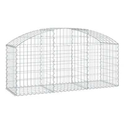 (150 x x 60/80 cm) vidaXL Arched Gabion Basket Galvanised Iron Mesh Wire Stone Basket Multi Size