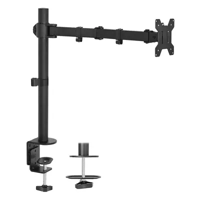 VIVO Single Monitor Desk Mount, Fully Adjustable Monitor Arm Stand with Clamp and Grommet Base, 