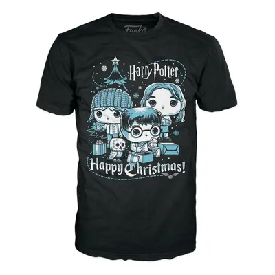 Funko Pop! Boxed Tee: Harry Potter Holiday - Ron Hermione Harry