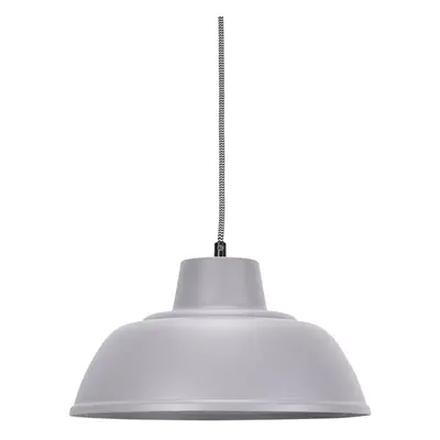 ValueLights Morris Stone Grey Drop Pendant Ceiling Light with LED Bulb