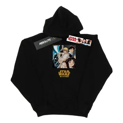 (M, Black) Star Wars Mens Anime Poster Hoodie