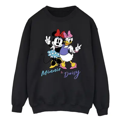 (XXL, Black) Disney Mens Minnie Mouse And Daisy Sweatshirt