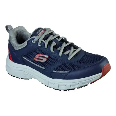 (10 UK, Navy/Grey) Skechers Mens Oak Canyon Verketta Leather Trainers