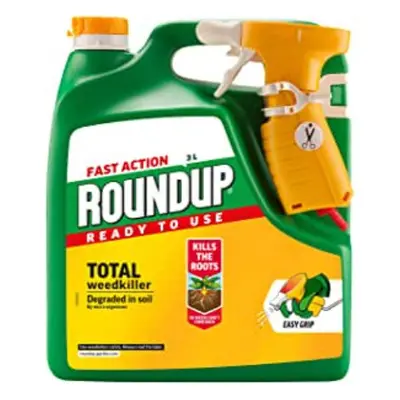 Roundup Fast Action Weedkiller 3L Kills most garden weeds Durable