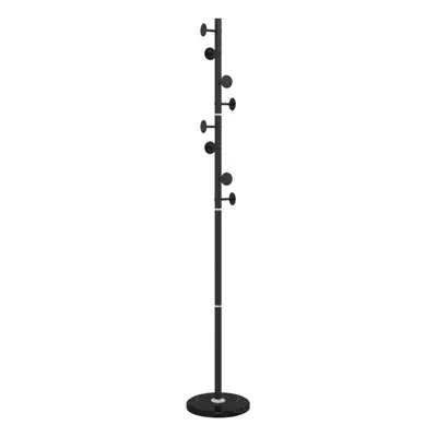 vidaXL Coat Stand Coat Rack Clothes Stand Coat Hanger Black Powder-coated Iron