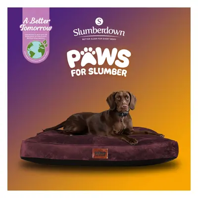 (Burgundy , Large) Paws for Slumber Padded Pet Bed UK Made